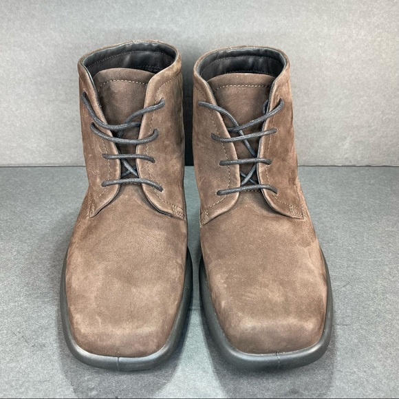 ECCO Sz 39 EU‎ Mens 5 Womens 8 US Chukka Boots Brown Suede WOOL LINING.. - Picture 4 of 12